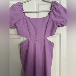 Sundae Muse Lavender cutout mini dress